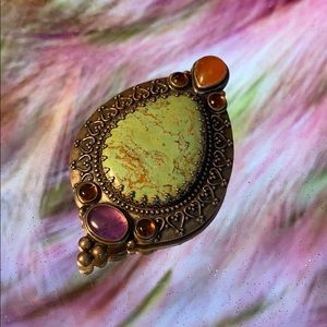 Vintage 925 India stone pendant